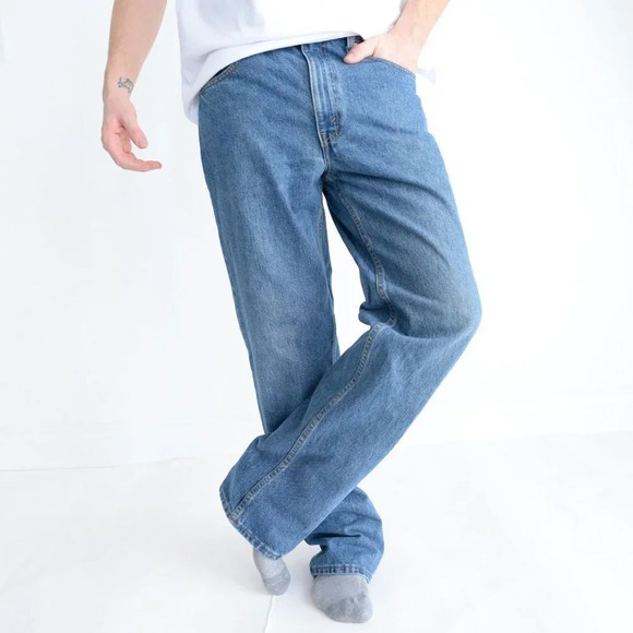 Vintage Levi's Blue Straight Leg Jeans  Button Style 212 (made in Canada) - Picture 3 of 6